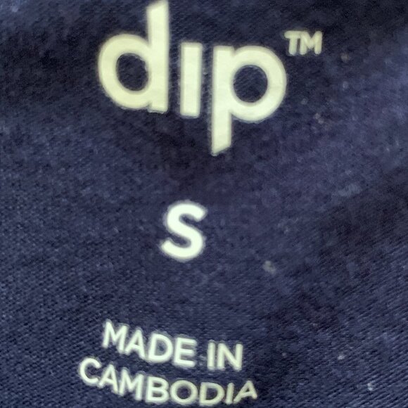 Dip Short Sleeve Soft Stretch T-Shirt Dress S Navy Blue #60T - Picture 7 of 8